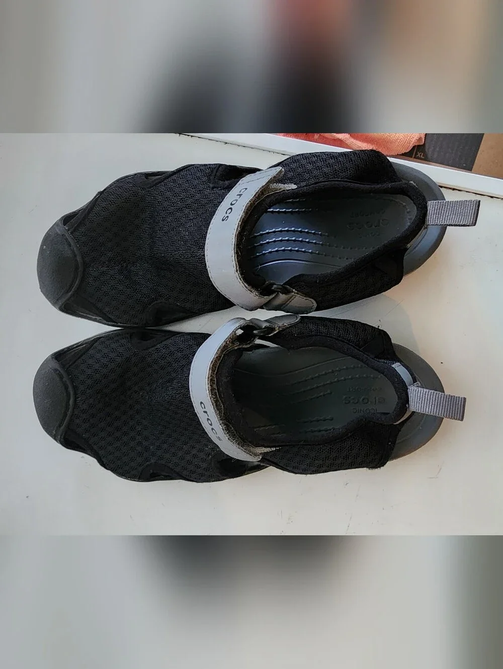 CROCS Men's Black Mesh Water-Friendly Sandal